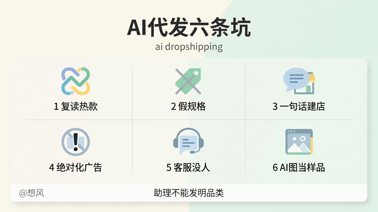 AI代发六条坑:复读热款、假规格、一句话建店等