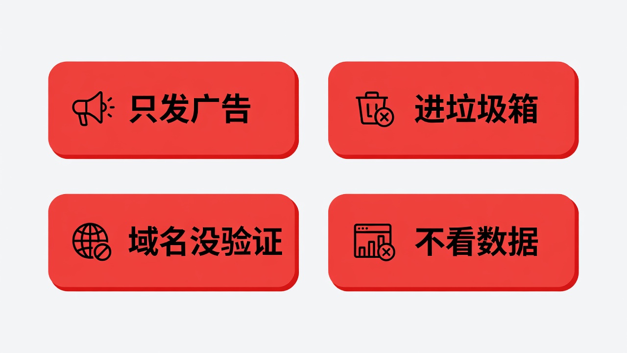 独立站邮件营销常见坑：只发广告、进垃圾箱、域名没验证、不看数据